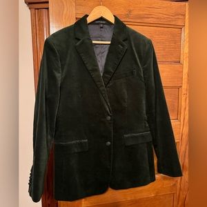 Banana Republic Factory Tailored Fit Velvet Blazer Moonlight Forest Size 40R
